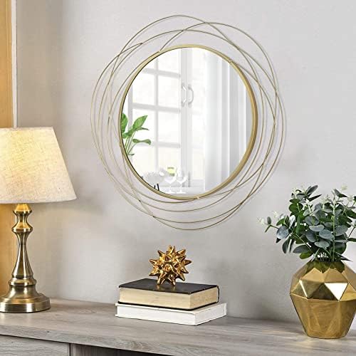 ironsmithn 20 Inch Round Gold Vanity Wall Mirror - Image 4