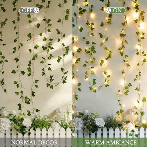 JMEXSUSS 100 LED Vines with Lights Plug in, 33 FT - Image 5