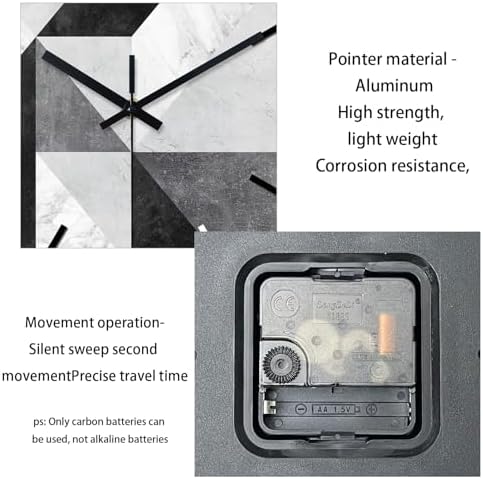 14 Inch Marble Wall Clocks Battery Operated - Image 7