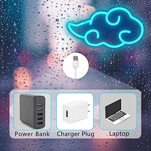 Dleouly Anime Neon Sign, LED Blue Cloud Neon Signs - Image 4