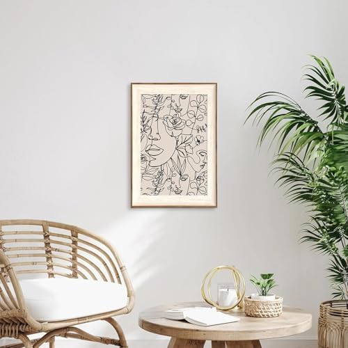 ASTRDECOR Abstract Framed Wall Art, Minimalist Boho Art Prints Women Portrait - Image 6