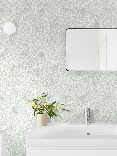 Toduso Modern Peel and Stick Wallpaper Green Contact Paper Sage Green - Image 2