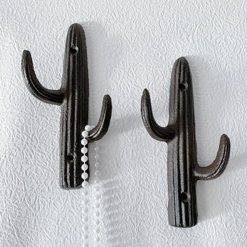 Rustic Cactus-Shaped Decorative Wall Hook Rack Hangers - Image 6
