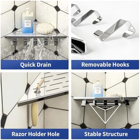 10‘’ Corner Shower Shelf - Image 3