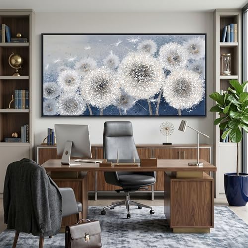 Pogusmavi Dandelion Wall Art Modern Wall Decor Botanical Framed Artwork - Image 5
