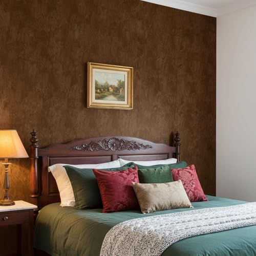 ReWallpaper 24in x 16.5ft Brown Velvet Wallpaper Peel and Stick Luxury Velvet - Image 3