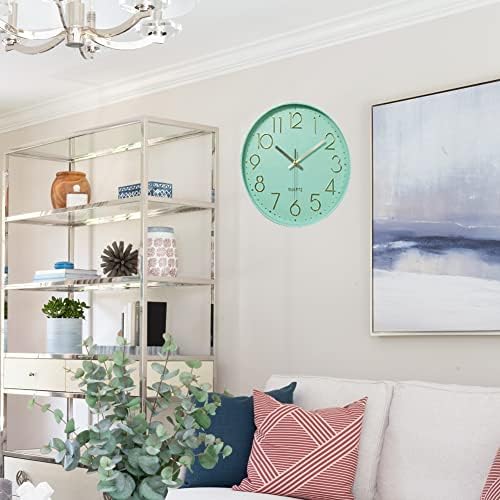 12 in Wall Clock Non-Ticking Quartz Silent Battery Operated Round Clocks Home - Image 6