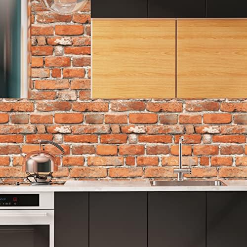 tiltil Faux Brick Peel and Stick Wallpaper 3D Brick Wallpaper 17.7"x197" - Image 5