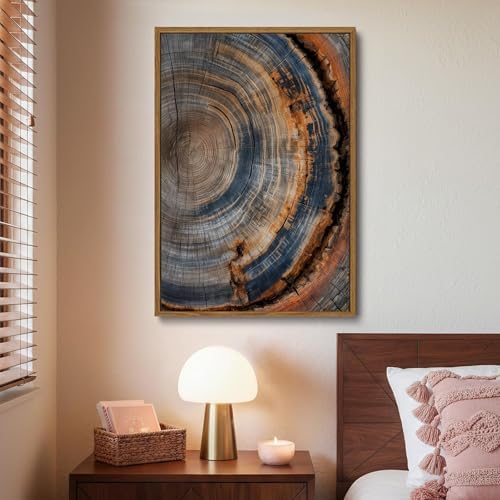 Tree Ring Wall Art Framed, Modern Nature Decor - Image 4