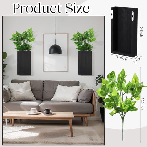 Vesici Wood Wall Planter Vase - Image 2