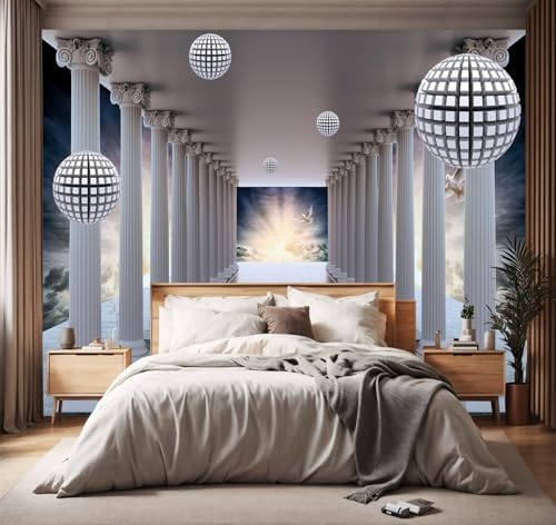 -3D Grey Large Backdrop Fabric Wallpaper Living Room Bedroom Bathroom Wall by YIHWM-PurchaseNow