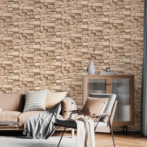 Peel and Stick 3D Foam Stone Wall Panels, Self Adhesive Wallpaper - Image 2