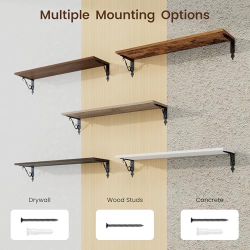 RICHFOCUS Floating Shelves for Wall Decor, 31.5W x 8D Shelves Set of 2 - Image 6