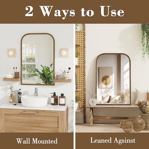 Axeman 22x30 Rounded Rectangular Wall Mirror, Decorative Bathroom Mirror - Image 4