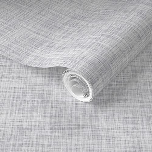 Spoonflower Cloud Gray Faux Pre-Pasted Removable Wallpaper - Image 2