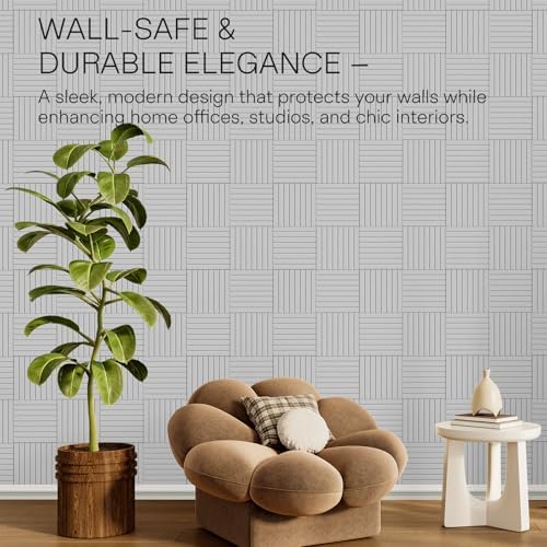 MaxGear Bulletin Board 36" x 24", Soft Gray Felt Wall Tiles Room Decor - Image 6