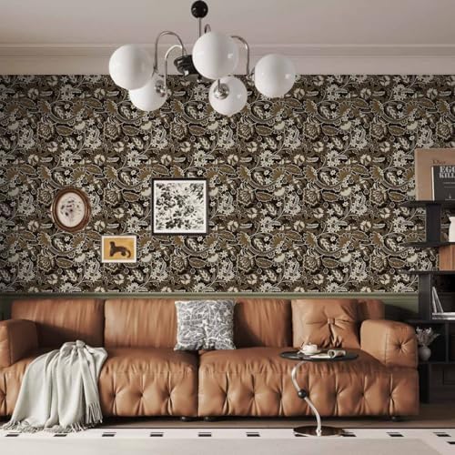 Abyssaly Boho Peel and Stick Wallpaper 17.3" x 118" Vintage Floral - Image 3