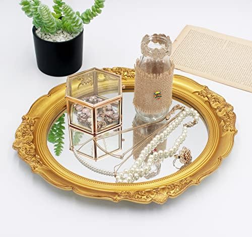 Eaoundm 13.1 x 14.8 inchs Decorative Wall Mirror Oval - Image 3