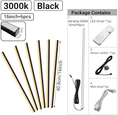 HAMRVL Black Wall Panel Lights, Self-Adhesive Dimmable Wall Slat Lights - Image 6