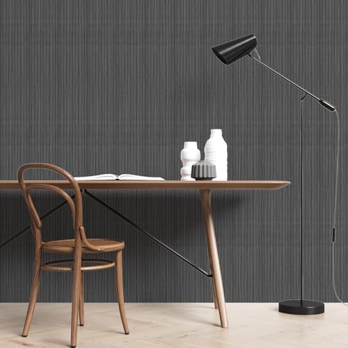 3D Wood Slat Wall Panels Peel and Stick Faux Wood Grain Thick Wallpaper - Image 6