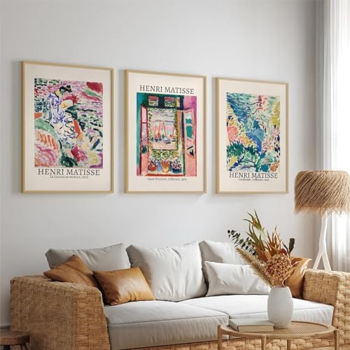 Henri Matisse Wall Art Set of 3 Matisse Poster Aesthetic Canvas Wall Art - Image 5