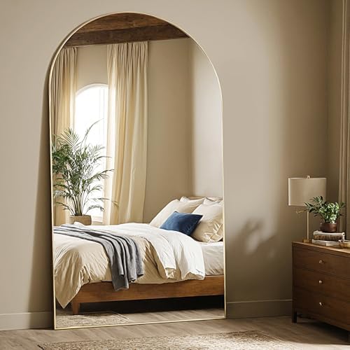 MISSDAY Large Arched Full Length Mirror, Floor Mirror Long Free Standing by MISSDAY