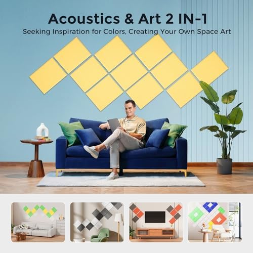 12 Pack Self-Adhesive Acoustic Panels, 2nd Generation Sound Absorbing Panel - Image 5