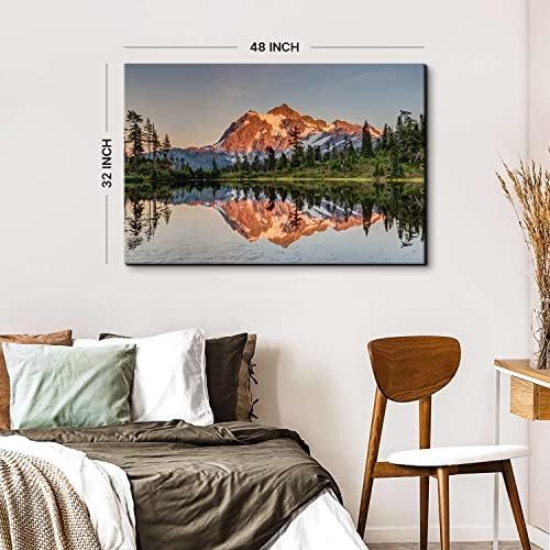 Nature Mountain Scenery Canvas Wall Art Home Decorations Mount Baker Washington - Image 4