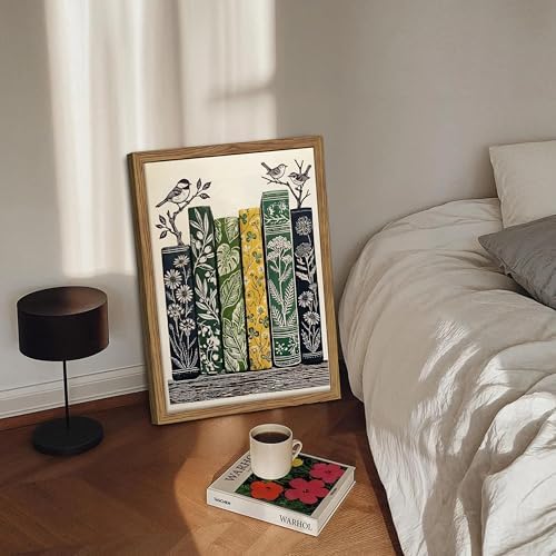 Framed Vintage Botanical Books Canvas Wall Art, Floral Books - Image 2