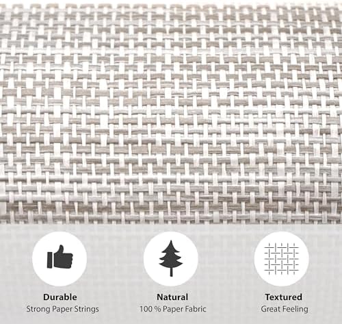 Ansehan Wallcovering W1020 Burlap Collection 36" W x 8 Yard L, Natural Paper - Image 5