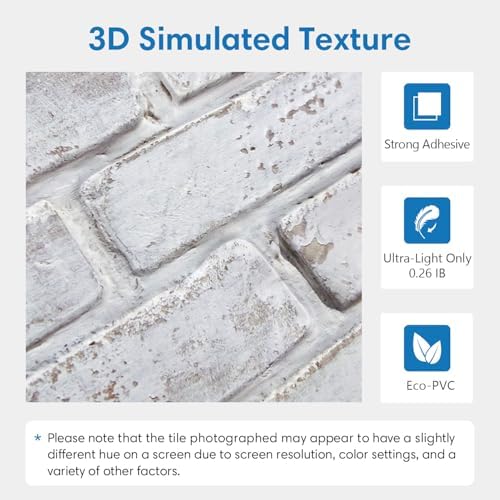 COMSTICKC 3D Faux Brick Wall Panels Peel and Stick - Image 3