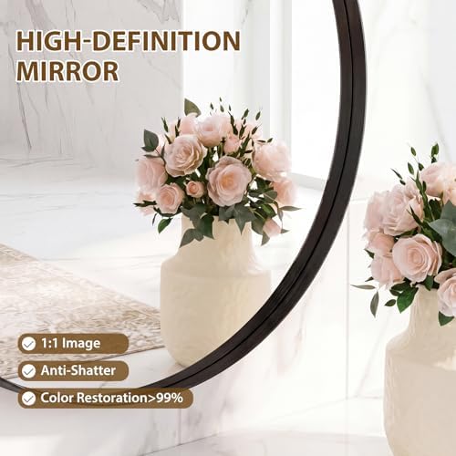 Sweetcrispy Bathroom Circle Mirror 20 in, Vanity Wall Mirror - Image 5