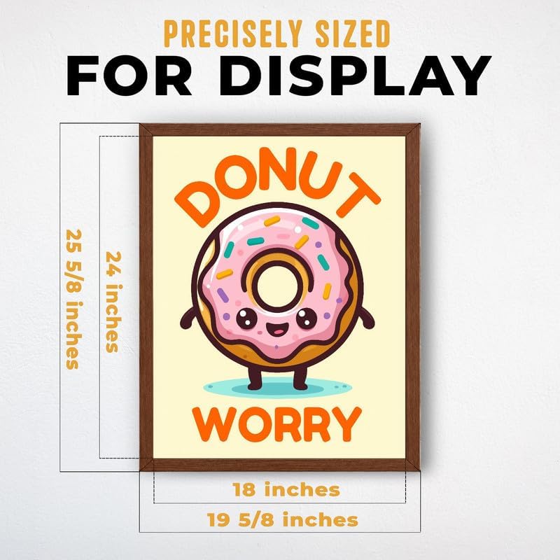InkFlow Posters Donut Worry Canvas Poster - Image 3
