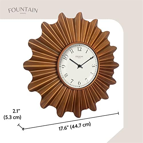18 Inch Mid Century Vintage Starburst Wall Clock - Image 6