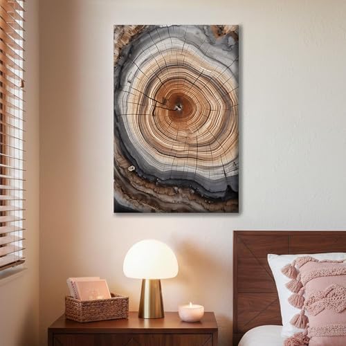 Tree Ring Wall Art Framed, Modern Nature Decor - Image 4