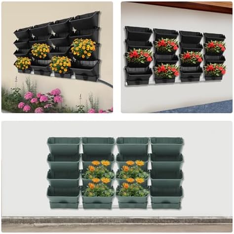 16 Pack Hanging Vertical Wall Planter, Vertical Garden Planter - Image 7