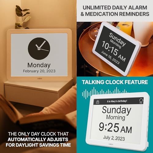 Robin Day Clock 2026 for Seniors, Easy-to-Read Display for Elderly, Day Date - Image 2