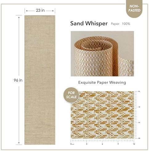 GoDear Design Pearlescent Wallpaper Cabinet Covers, Sand Whisper - Image 3