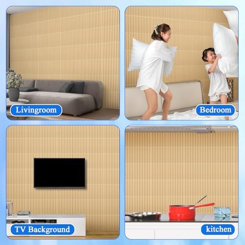 Nuanchu 60 Pcs 3D Wall Panels, Natural Oak - Image 7