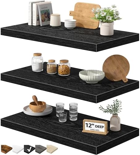 QEEIG 12" Deep Floating Shelves by QEEIG
