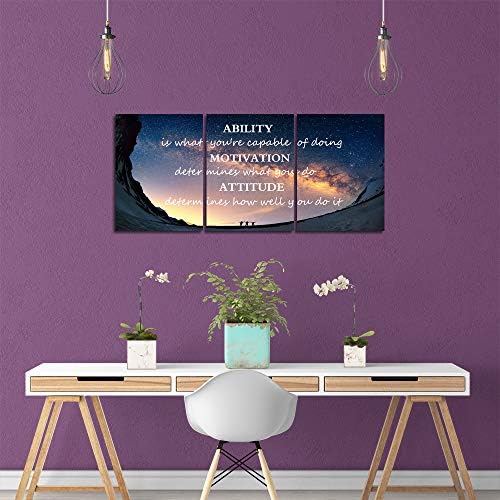 Motivational Quotes Canvas Wall Art Inspirational Ability Motivation Attitude - Image 3