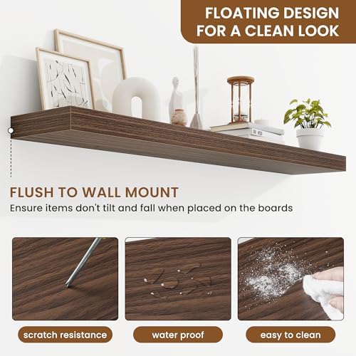 Floating Shelves for Wall, Wall Mounted Wood Shelves - Image 5