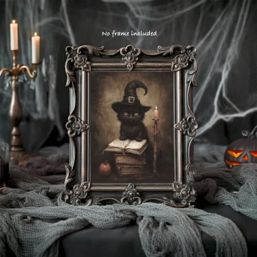 KBKBART 10pc Halloween Wall Art Print Spooky Ghost Autumn Landscape Posters - Image 5