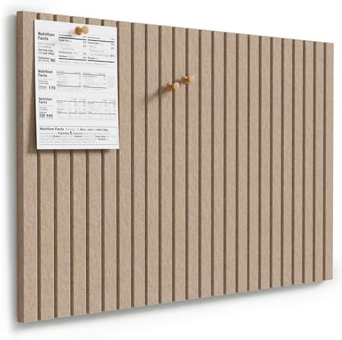 MaxGear Bulletin Board 36" x 24", Earth Brown Felt Wall Tiles Room Decor by MaxGear