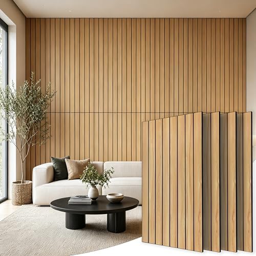 Acoustic Wall Panels, 4 Pack 47.2"x23.6" High Density Neutral Decorative Noise by GESSOLANELLC