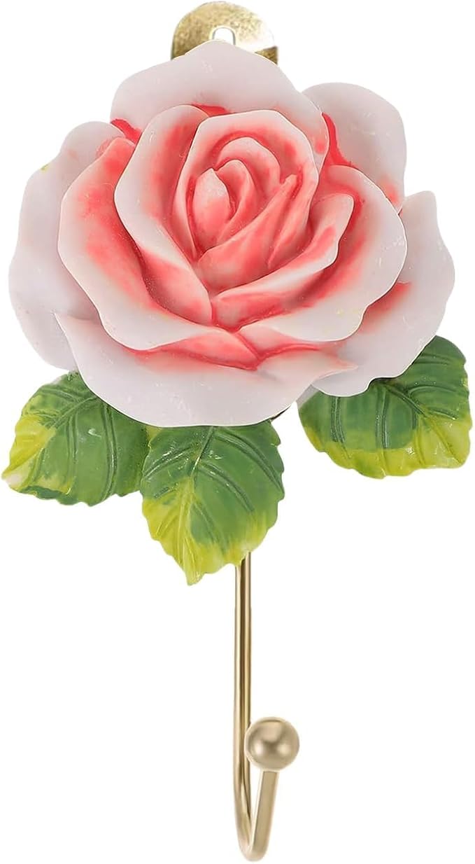 3 Pack Pink Flower Decorative Hooks - Image 5