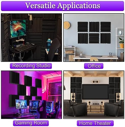 TroyStudio Self-adhesive Acoustic Foam Panels, Dense Soundproof Padding Tile - Image 5