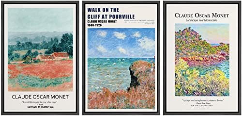 MUDECOR Framed Wall Art Print Set Walk on The Cliff at Pourville by Claude by MUDECOR