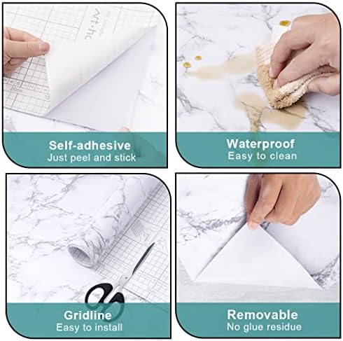 Arthome 23.6″ × 200″ Peel and Stick Marble Contact Paper, Self-Adhesive - Image 6