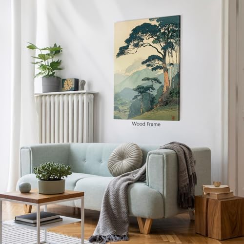 Vintage Japanese Forest Canvas Wall Art Tranquil Mountain Landscape Posters - Image 5